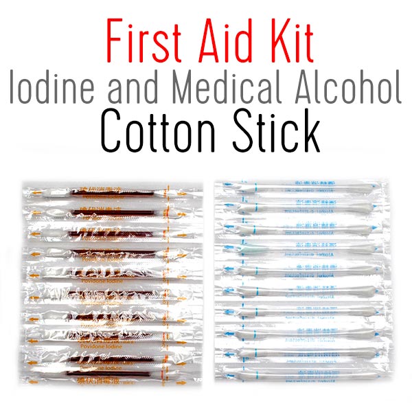 First Aid Kit Iodine and Medical Alcohol Cotton Stick обзор товара с