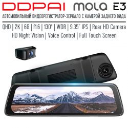 DDPai Mola E3 - видеорегистратор-зеркало с камерой заднего вида
